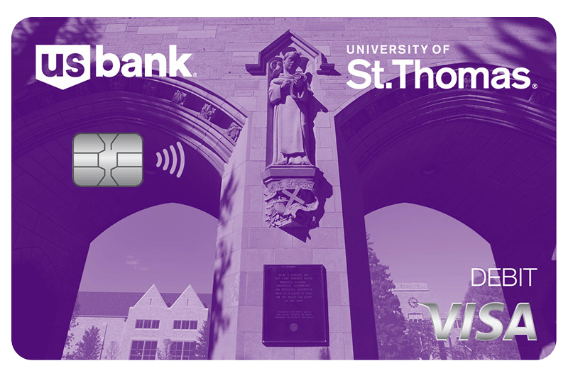 St Thomas-branded debit card